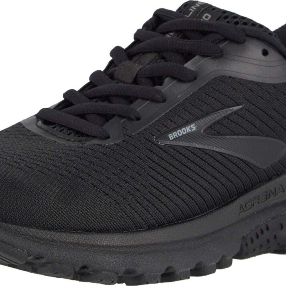 Brooks Womens Adrenaline GTS 20 Running Shoe Black Grey Size 7 Sneaker Used